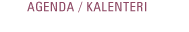 agenda / kalenteri